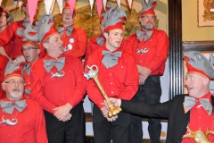 Stabhalter "Frank, der Schöpfer" (Frank Meier) mit seinen Ministern // (c) Freundeskreis Walachei e.V. - mit freundlicher Genehmigung von Patric König